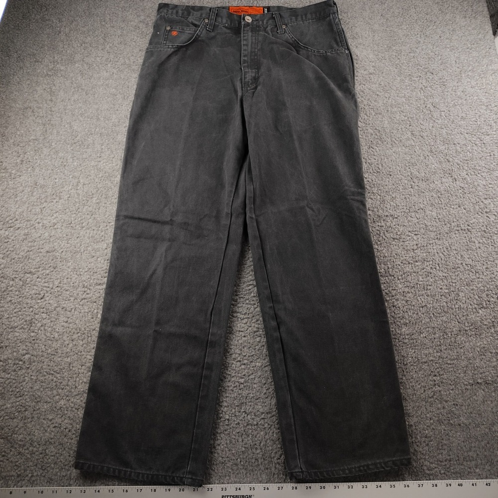 Jesse James Pants Mens 34x32 Utility Carpenter Work Fit Black 12oz Canvas EUC